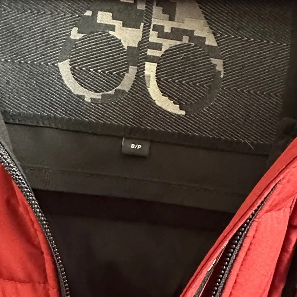 Moose Knuckles Burgundy Puffer Jacket with Fur Hood - Picture 5 of 7